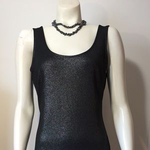 Olive & Oak Black Sparkly Sleeveless Dress